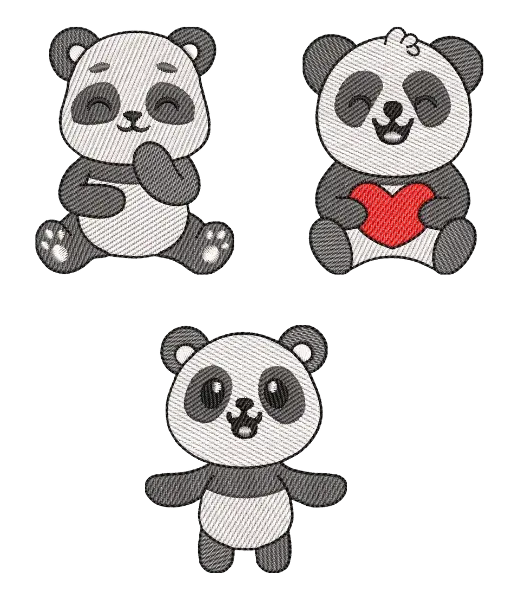 Kit Matriz de Bordado Panda